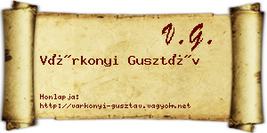 Várkonyi Gusztáv névjegykártya
