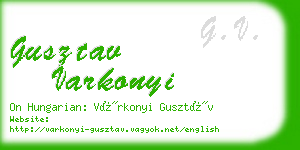 gusztav varkonyi business card